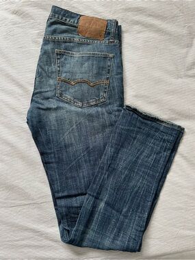 American Eagle Outfitters Men's Dark Blue Straight Jeans